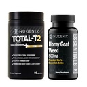 Nugenix Total-T2 Testosterone Booster for Men + Essentials Horny Goat Weed for Men 500mg - Bundle