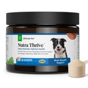 Ultimate Pet Nutrition Nutra Thrive Canine, 40-in-1 Nutritional Powder Supplement for Dogs with Digestion and Immune Support, Vitamins, Minerals, Probiotics, Enzymes, 30 Scoops