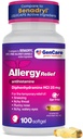 GenCare Allergy Relief Medicine – 100 Softgels – Diphenhydramine 25mg – Antihistamines for Adults for Congestion, Sneezing, Runny Nose, Itchy Eyes & Throat – Generic for Dye Free Liquid Gels