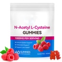 Gummies 1000mg, N-Acetyl-Cysteine Gummies 60pcs, Supplement N-Acetyl Cysteine, Sugar-Free, Antioxidants Support, Immune System Health, Easy to Absorb, 60 Capsule