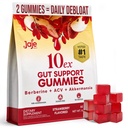 10ex Debloat Gut Support Gummies, 100B CFU Akkermansia Probiotics with ACV in 10:1 Extract for Optimal Health & Bloating Relief for Women & Men, Sugar-Free, Vegan 60ct