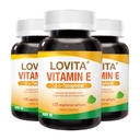 LOVITA Vitamin E 400 IU Vegan Softgels, Natural Vitamin E 268 mg (as D Alpha Tocopherol), for Healthy Skin, Hair, Nails, Antioxidant &Immune Support, 120 Vegan Softgels (Pack of 3)