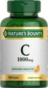 Naturals Bounty Vitamin C 1000mg, Имунна поддръжка добавка, Мощен антиоксидант, 1 опаковка, 100 капсули