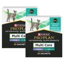Purina Pro Plan Veterinary Supplements for Immune and Gut Health, Pre and Probiotic Support for Cats, Multi Care Feline Health Supplement, 30 Sachets (Pack of 2)