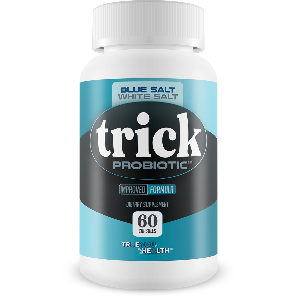 Blue Salt White Salt Trick Probiotic - Our Best Probiotics for Men - Promote Heathy Microbiome - Gut Health Once Daily Men's Probiotic - 40 Billion Mens Prostate Probiotics