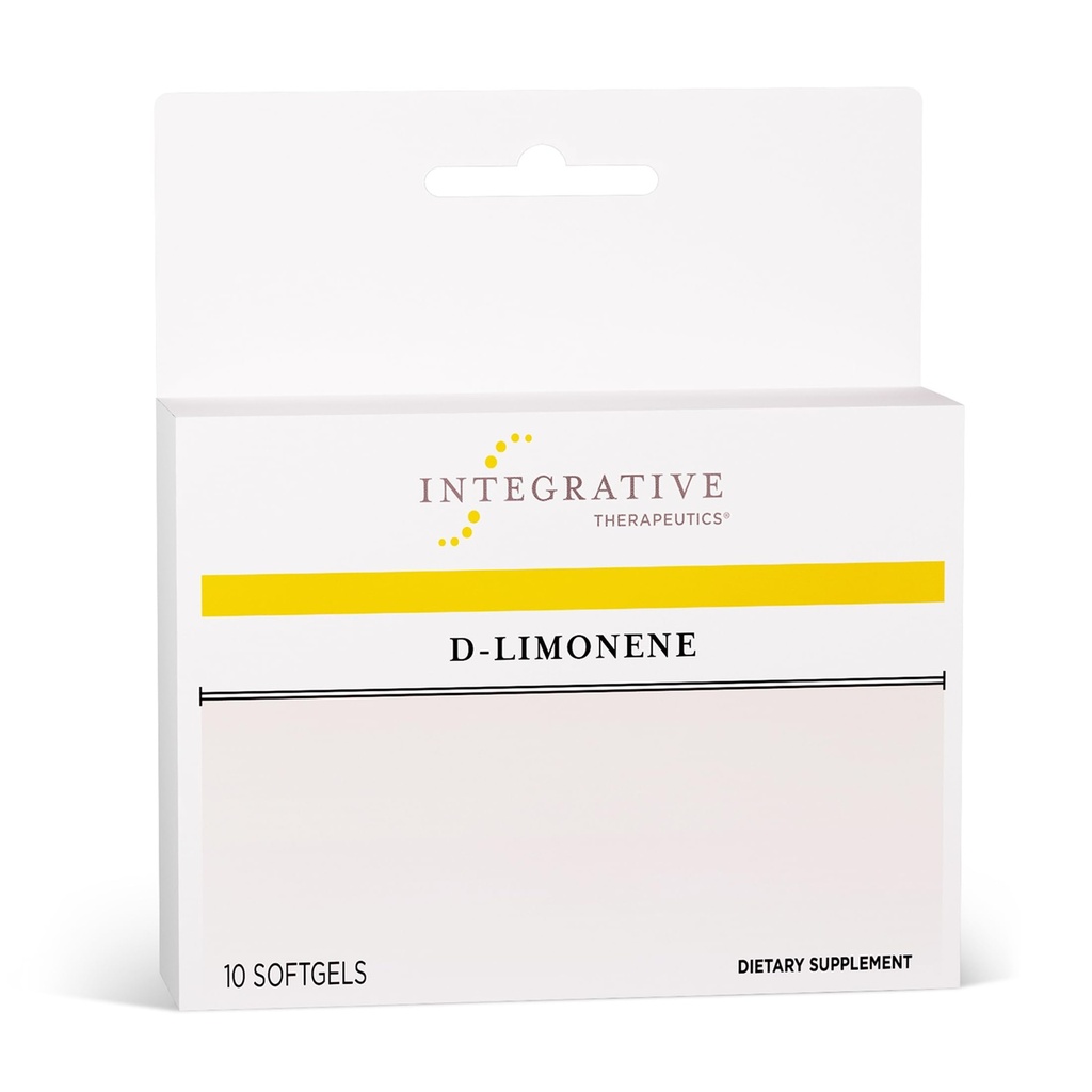 Integrative Therapeutics D-Limonene - Offers Aid for Occasional Heartburn* - Support for Occasional Digestive Discomfort* - Gluten-Free & Dairy-Free - 10 Capsules (10 Servings)