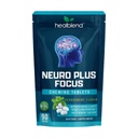 Healblend Neuro Plus Focus Chewing Tablet - Peppermint Flavor - Nootropic Energy Tablet with Caffeine, L-Theanine, Rhodiola - Supports Memory, Mental Clarity & Concentration - 90 Pieces