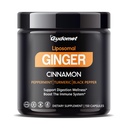 Liposomal Ginger with Cinnamon, Peppermint, Turmeric & Black Pepper – Supports Digestive Wellness & Immune Health -150 Capsules