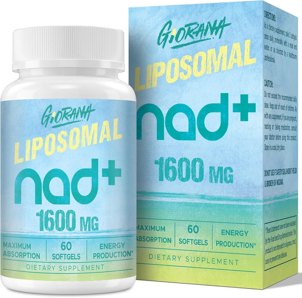 1600 MG Liposomal NAD+ תוספת, NAD+ Boosting תוסף, תזונה גבוהה, ויטמין B3 עבור Aging Defense, Longevity, אנרגיה, תיקון, Non-GMO, 60 Softgels