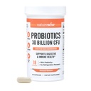 NatureWise Max Probiotics for Women & Men - 30 Billion CFU 18 Strains With Prebiotics - For Gut & Digestive Health - Delayed-Release Capsules, Gluten Free - 60 Capsules[2-Month Supply]