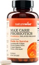 Qadınlar və Kişilər üçün NatureWise Max Probiyotiks - 30 milyar CFU 18 Strains ilə Prebiyotiks - Gut & Digestive Health üçün - Gecikmiş-Release Kapsüller, Gluten Pulsuz - 60 Kapsüller [2-Month Supply]
