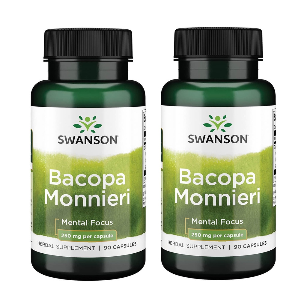Swanson Bacopa Monnieri Extract Bacognize 250 Milligrams 90 Capsules (2 Pack)