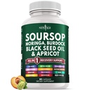Soursop Supplement - Moringa, Sea Moss, Black Seed Oil, Berberine, Turmeric, Apricot, Quercetin, Greens, Bitters, Boswellia, Bitter Melon, Burdock Root - 60 Capsules