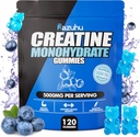 Pre Workout hcl creatine monohydraat Gummies, 120 Blue kauw voor Men(Blueberry), creatine hcl Energy Supplement for Women, wei Protein Isolaat Vital Source Vrouwelijke Gummies