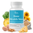 Bone Health Max - Advanced Calcium & Magnesium Supplement with Vitamin D3, Bromelain & Ipriflavone - 60 Tablets for Stronger Bones & Joint Support