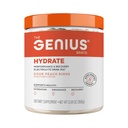 The Genius Brand Genius Hydrate - Electrolyte Supplement for Daily Hydration - Coconut Water - Sugar-Free - 8 Essential Minerals & Nutrients - Non-GMO - Sour Peach Rings - 50 Servings