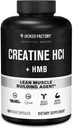 Kreatin HCL + HMB kapsule - Synergistic CON-CRET, myHMB, & Vitamin D Formula za izboljšano rast, moč, & zmanjšano razčlenitev mišic - 150 kapsul