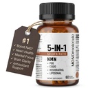 5-In-1 NAD+ Supplement | NMN + Resveratrol + CoQ10 + PQQ + Liposomal, NAD Supplement for Women & Men, Supports Cellular Energy, Heart, Brain and Healthy Aging –Third-Party Tested, 60 Vegan Capsules