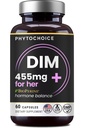 DIM for Women 350mg High Potency with BioPerine® & Broccoli Extract – 455mg Total Complex for Hormone Balance, Estrogen Metabolism, PMS & Menopause Support, Clear Skin & Women’s Wellness, 60 Capsules