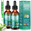 2 Pack Soursop Bitters Liquid 10-in-1 with Ashwagandha, Black Seed Oil & Turmeric, Gotu Kola for Immune Support, Gut Health, Cell Regeneration & Antioxidant, Vegan, Non-GMO, Sugar-Free