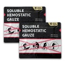 RHINO RESCUE Soluble Hemostatic Gauze Dressing 4"*35"(3ft) for Quick Clotting, Stop Bleeding Gauze for Combat, Trauma, IFAK Refill, Wound Kit, 2 Count
