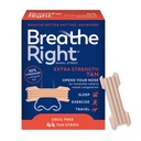 Breathe Right Nasal Strips, Extra Strength Tan Nose Strips, Drug-Free Nasal Congestion Relief for Better Breathing, Help Relieve Snoring, Caused by Colds & Allergies, Deviated Septum, 44ct