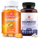 Ginger and Turmeric Supplement Gummies Bundle with Triple Magnesium Complex – Plant-Based Support for Joints, Sleep, and Daily Balance – Vegan, Non-GMO (2 Items)
