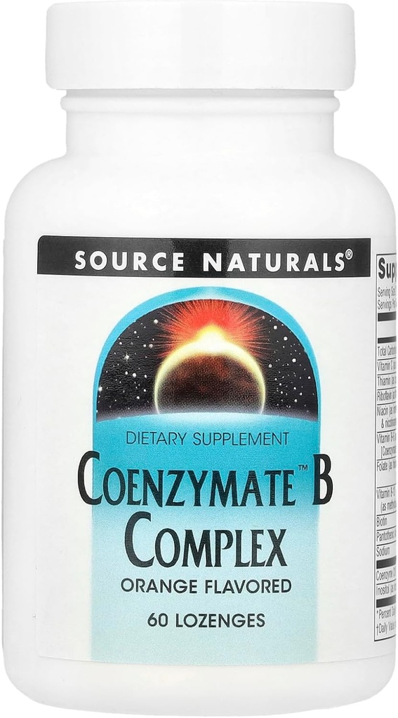 Sorgente Naturals Coenzymate B Complesso Attivo Veloce, Disolvere rapidamente Arancione - 60 Lozenges