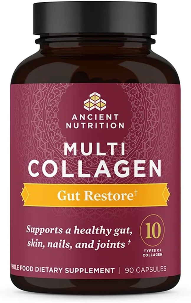 Collage antic Nutritionn Pells amb probítics per a la salut Gutt, Collage multisols Gutules Gut, supports Gut, parsecs, pèls, Glutin Free, Palo i Ketoly