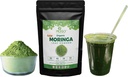 MOGO - Organic Moringa Leaf pulver 1 LB og Moringa kapsel - 180 greve