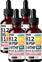 NUSAVA (2-Pack) Methylated B Complex Liquid Drops Raspberry and (2-Pack) Liquid Vitamin B12 Drops - High Potency Methylfolate and Sublingual B12 for Daily Energy and Balance Support