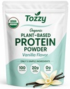 TOZZY Organic Vegan Protein Powder, Vanilla | 8 Servings | 20g Plant-Based Pea Protein | 5 Simple Ingredients | 0g Sugar | Keto | Gluten- & Dairy-Free (8 Ounce)