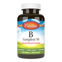 Carlson - B Compleet 50, Balanced Vitamin B Complex, Energy Production, Cellular Support & Optimal Wellness, 100 Tablets