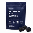 Methylene Blue Gummies 5mg for Cognitive Support, 60 Gummies | Blue Raspberry Flavor Gummies To Support Mental Clarity with NAC, PQQ, Vitamin B2 & B3, Vegan, Caffeine-Free