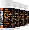 1300 MG Liposominis NAD + Papildymas - 124; Didžiausia absorbcija - 124; Purest NAD Supplemet - Boost NAD + Efektyviai 124; skatinti NAD + Priedas senėjimo deficitas, Cellular Energy, Ilgaamžiškumas ® 124; 240 Skaičiavimas