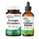 Wild & Organic Bacopa 60 Capsules & Ginkgo Biloba Tincture 4 fl oz
