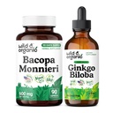 Wild & Organic Bacopa 90 Capsules & Ginkgo Biloba Tincture 4 fl oz