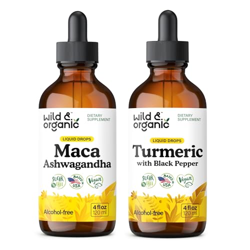 Maca Ashwagandha Tincture 4 fl oz & Turmeric Tincture 4 fl oz