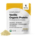 Complement Vegan Vanilla Protein Powder - Organic Protein Low Carb, Low Calorie, Sugar Free, Soy Free, Non-GMO, Gluten Free - 15g Yellow Pea, Pumpkin Seed Plant-Based Protein (1 Serving)