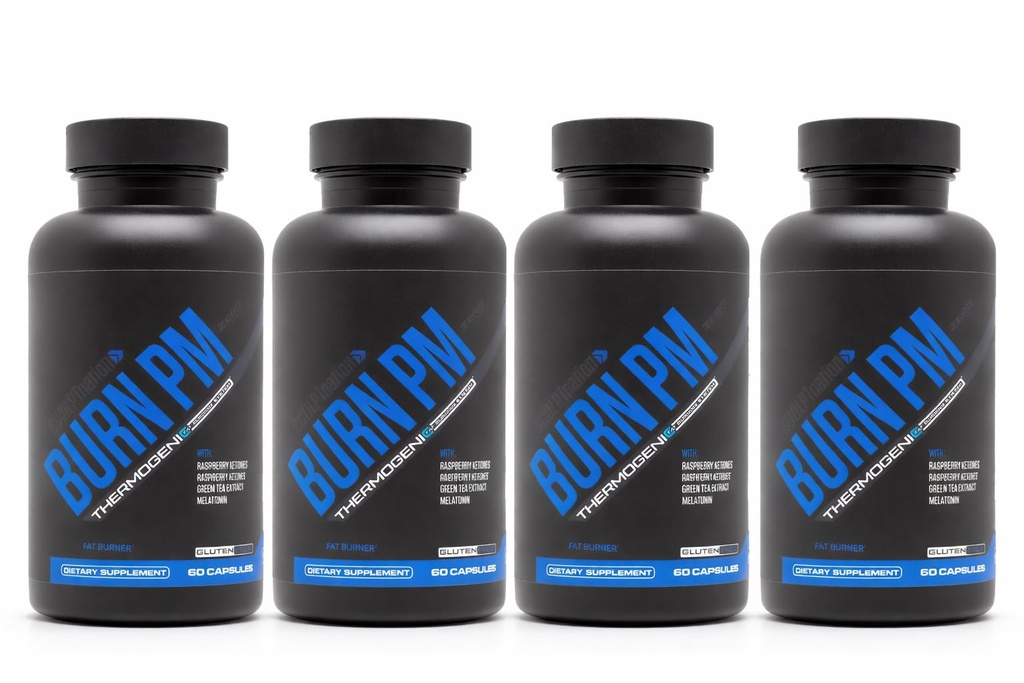 Sculpt Nation by V Shred - Night Time Metabolism Support with Raspberry Ketones, Green Tea Extract and Melatonin - 60 Gluten Free Capsules - 4 Pack