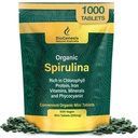 Biogenesis Organic Spirulina Mini Tablets – 1000 Count (200mg) | Australian Grown Blue-Green Algae | Rich in Phycocyanin, Chlorophyll & B Vitamins | Supports Daily Energy & Immunity | Vegan Mini Tabs