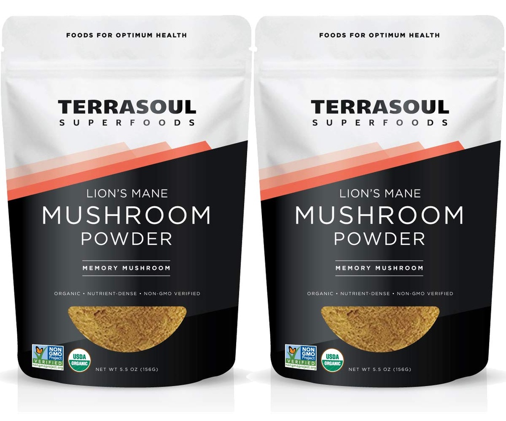 Terrasoul Superfoods Organic Lion's Mane Mushroom Powder (4:1 Extract), 11 Ounces