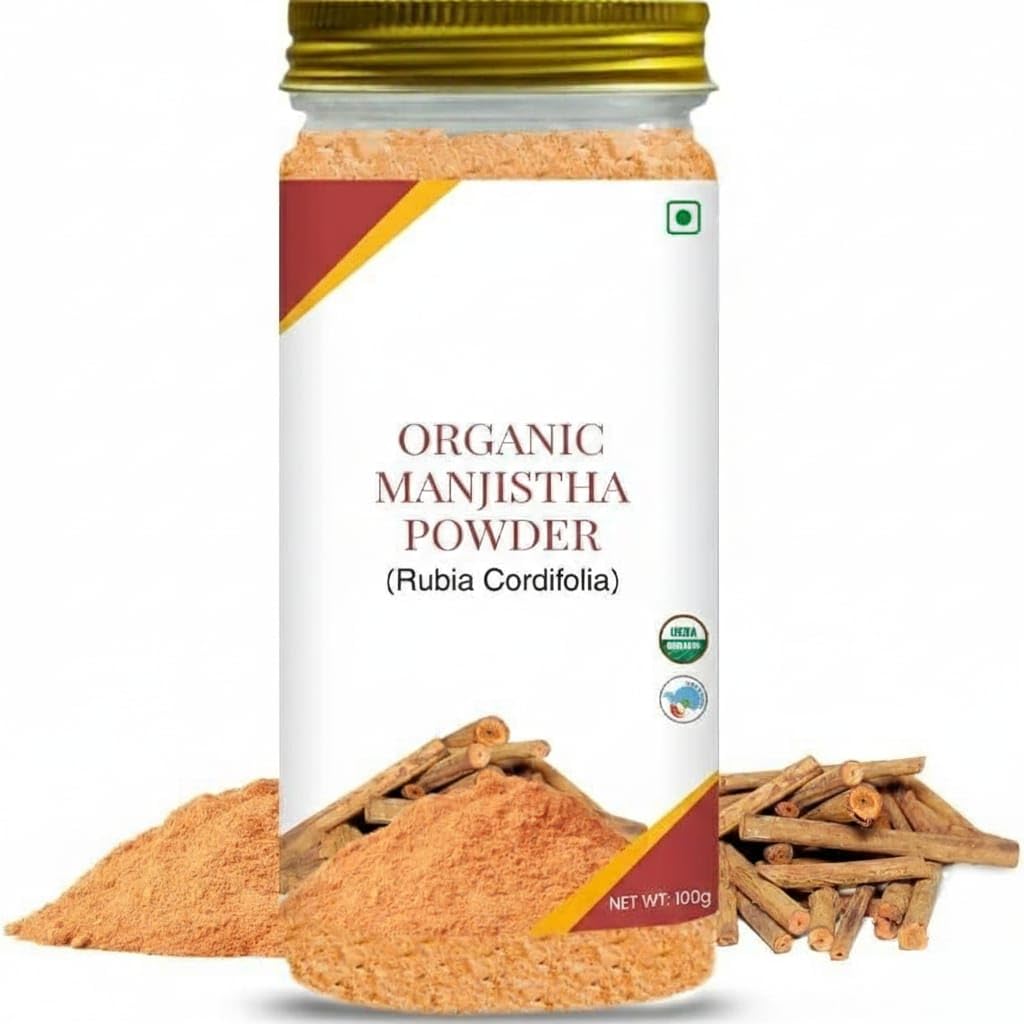 Organic Manjistha Powder - Indian Madder - Manjistha Powder for Skin Health - 100 gm