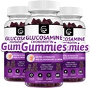 Glucosamine Chondroitin Gummies with MSM & Elderberry – Extra Strength Mobility & Flexibility Support, Antioxidant Immune Supplement for Adults, Men & Women - 60 Chondroitin Gummies (3 Pack)
