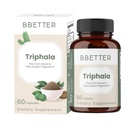 BBETTER Triphala – Ayurvedic Herbal Supplement with Amla, Haritaki & Bibhitaki for Occasional Constipation & Bloating – Supports Digestion, Healthy Bowel Function, Colon Cleanse & Detox - 60 Capsules