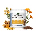 Omega 3 for Dogs - Salmon Oil Skin and Coat Supplement 120 Chews | with Calendula, DHA & EPA, Supports Healthy Skin, Coat Shine & Helps Reduce Shedding, Natural Herbal Blend, Salmon Flavor