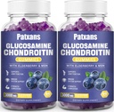 2 แพ็ค 3000MG Gulusoin Chandroities - ความแข็งแกร่งพิเศษ ร่วมกับสุขภาพ และ MSM Endersonberry รองรับการรวมกิจการธรรมชาติ Supplement, Fluxin, Antooxident Immunant Imun for Authers 120 Gamies.