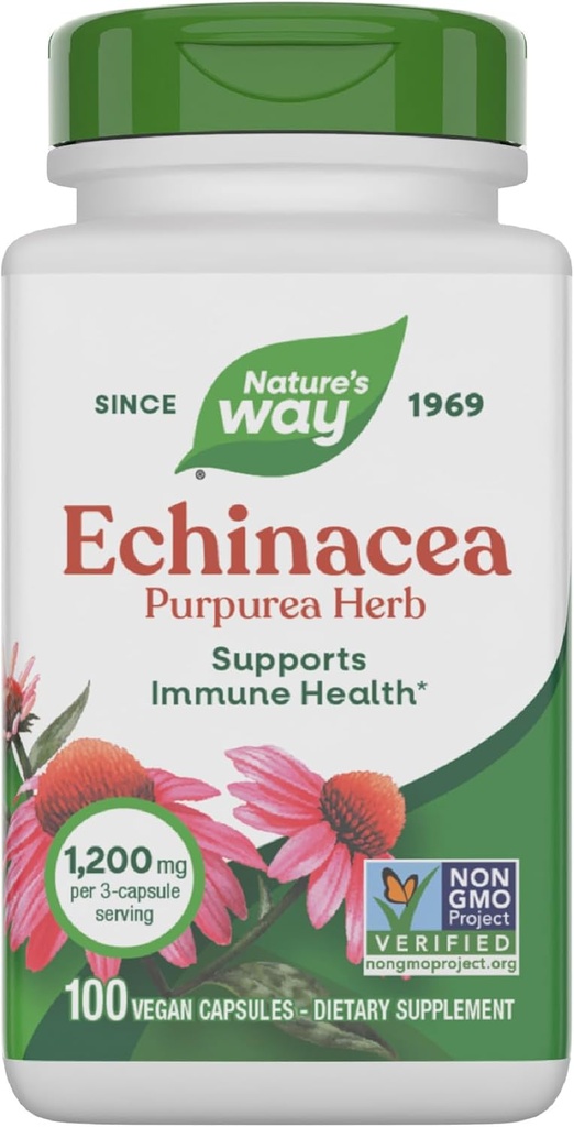 Tự nhiên cách Echincella Purpurea Herb, Immune Proprofune*, 1200 mg mỗi 3-capsule phục vụ, không-GMO Dự án Verified, Vegan, 100 Capsules (Packing May Vary)