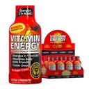 Vitamin Energy Burner+ Extra Strength Energy Shot Acai Pomegranate 8 Pack, 260mg Natural Caffeine, 25mg Ketones, Green Tea, EGCG, Metabolism, Endurance, Zero Sugar, Gluten-Free, Vegan, 1.93 fl oz