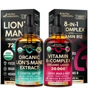 NUTRAHARMONY Organic Vitamin B-Complex & Organic Lions Mane Drops
